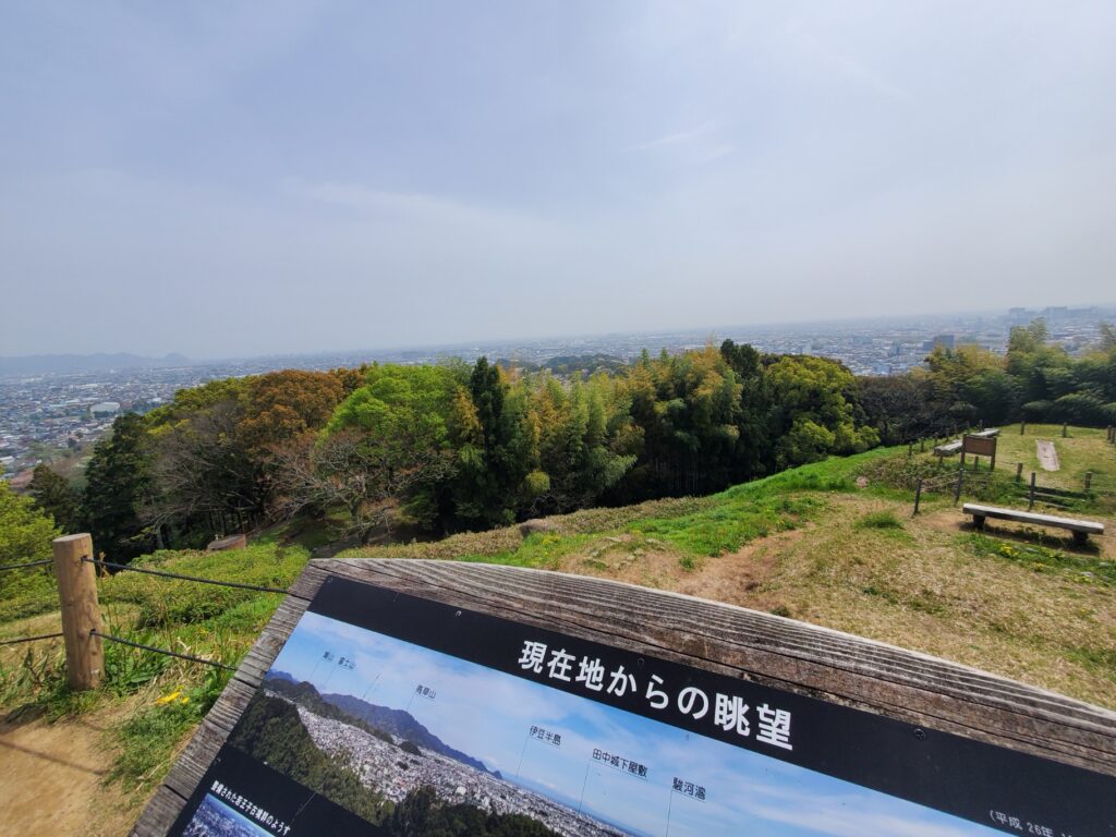 蓮花寺池公園、若王子古墳群展望台からの景色、藤枝市・焼津市